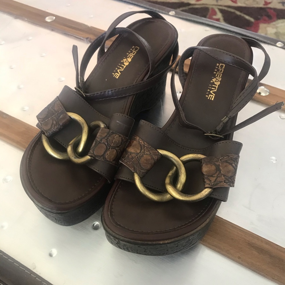 Italian made wedge sandal